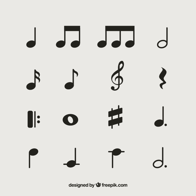 626x626 Pack De Notas Musicales Descargar Vectores Gratis