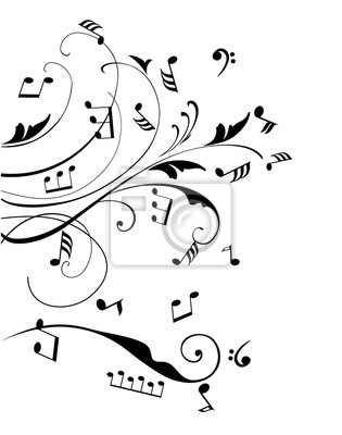 315x400 Vector Notas Musicales Pinturas Para La Pared Cuadros Ordenador