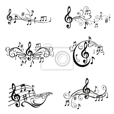 400x400 Conjunto De Notas Musicales