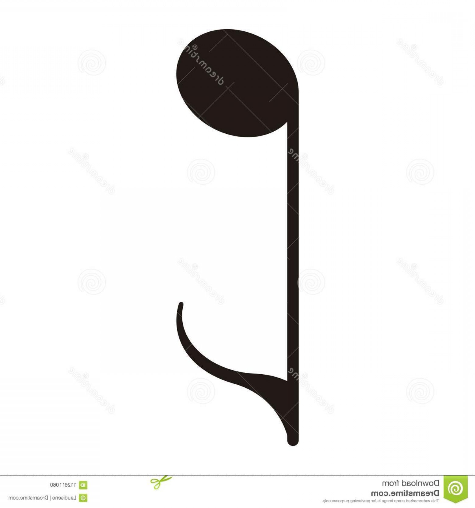 1560x1668 Isolated Eighth Note Musical Note Vector Illustration Design