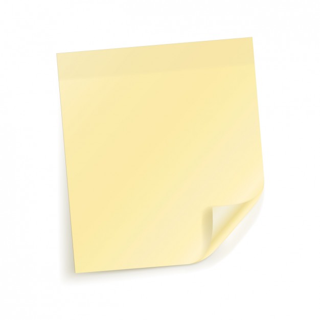 626x626 Yellow Note Paper Vector Free Download