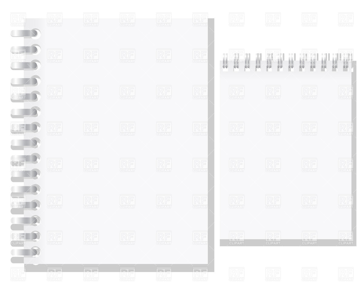 1200x933 Blank Spiral Notebook And Notepad Vector Image Vector Artwork Of