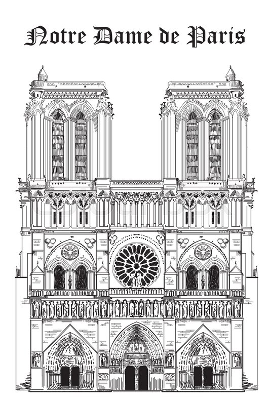 Notre Dame Vector at GetDrawings | Free download