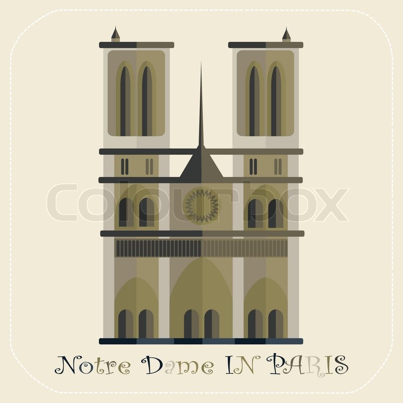 800x800 Notre Dame Cathedral In Paris Icon Stock Vector Colourbox