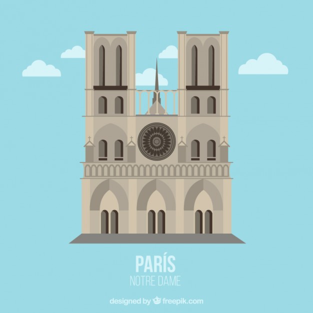 626x626 Notre Dame Illustration Vector Premium Download