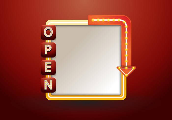 700x490 Vintage Automotive Signs. Retro Vintage Now Open Sign In Realistic