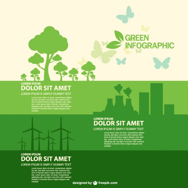 626x626 Eco Infographic With Green Trees, Nuclear Power Plant And