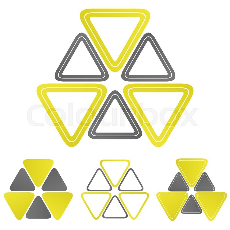 800x800 Nuclear Triangle Logo Vector. Nuclear Icon Symbol Design Template