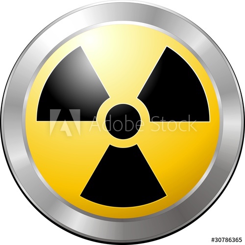 500x500 Nucleare Simbolo Icona Nuclear Symbol Icon Vector