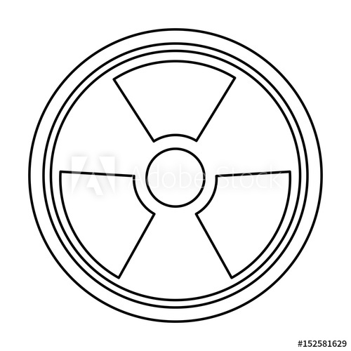 500x500 Radiation Caution Hazard Nuclear Symbol Vector Illustration