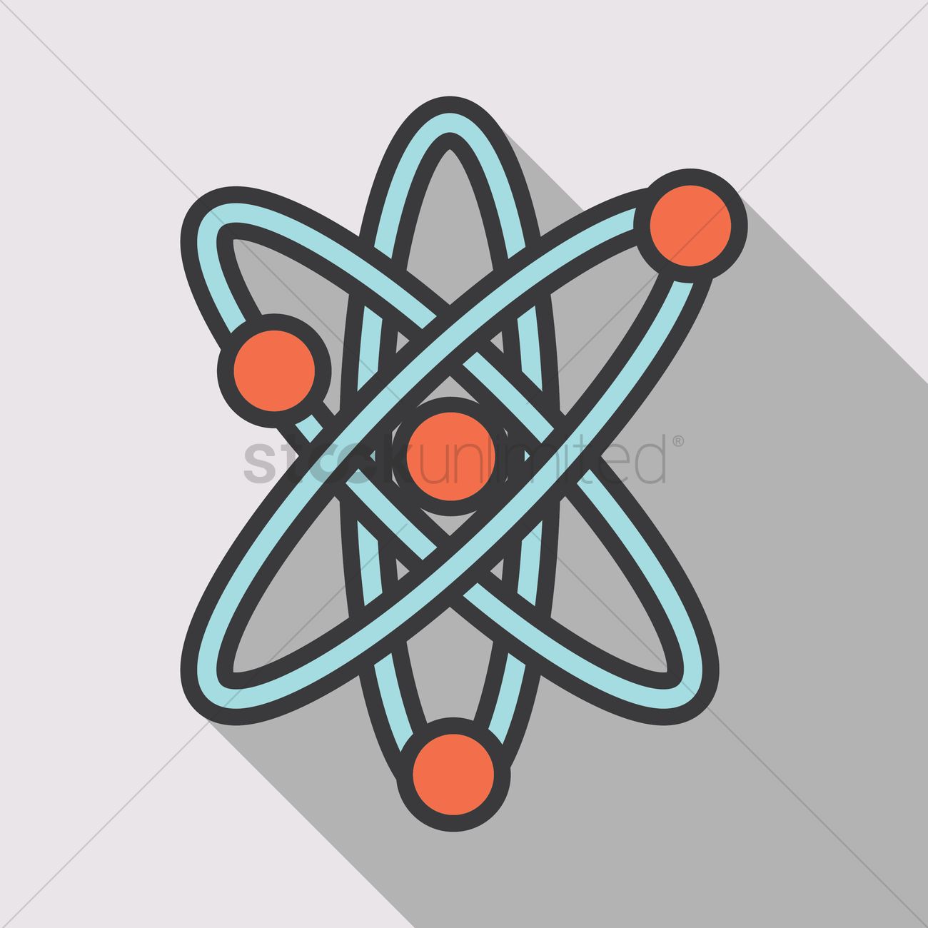 1300x1300 Atom With Nuclear Vector Image