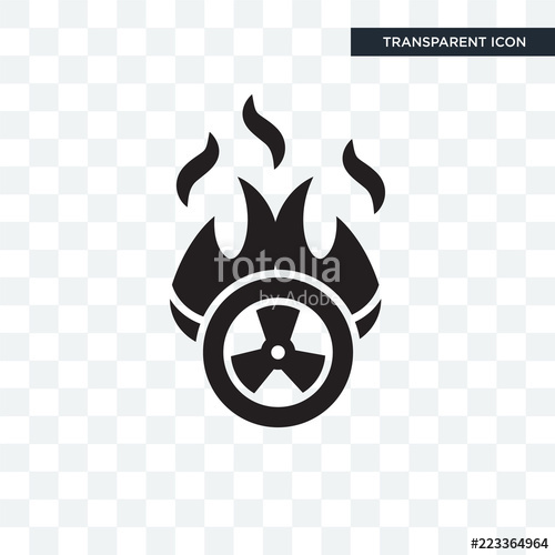 500x500 Nuclear Vector Icon Isolated On Transparent Background, Nuclear