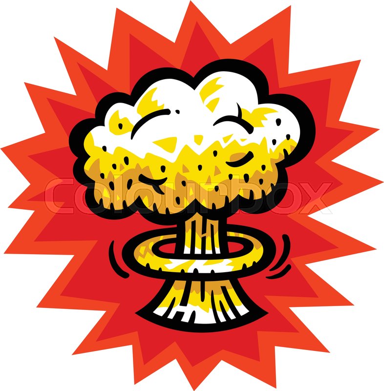 786x800 Mushroom Cloud Atomic Nuclear Bomb Explosion Fallout Vector Icon