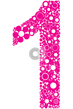 300x450 Number 1 Stock Vector