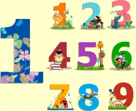 450x368 Colorful Numbers Free Vector Download (25,203 Free Vector) For