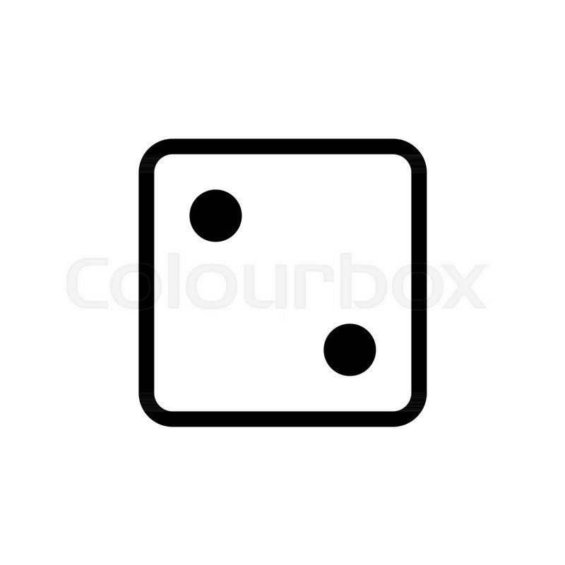 800x800 White Dice Number 2 Stock Vector Colourbox