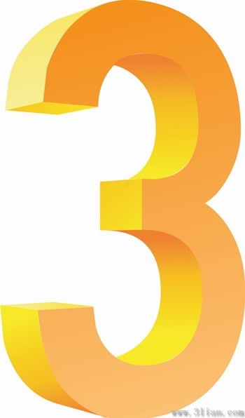 350x596 Orange Icons Vector Number 3 Free Vector In Adobe Illustrator Ai