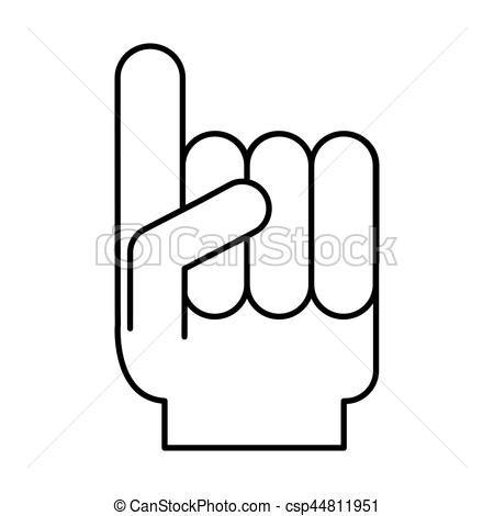 450x470 Glove Sport Number One Vector Illustration Design Clipart Vector