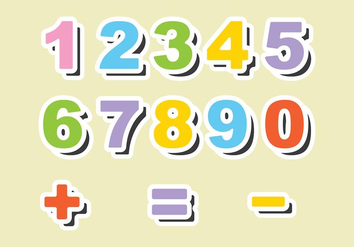 700x490 Fridge Magnet Number Vectors