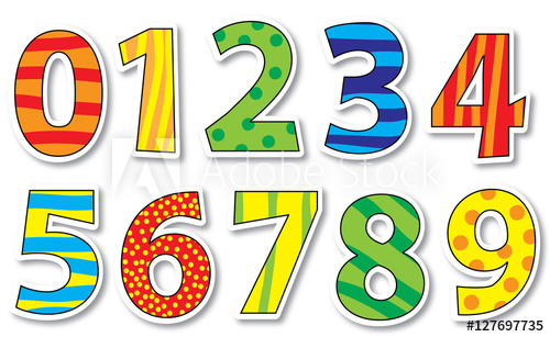 500x307 Set Of Cartoon Numbers Vectors Illustration For Children