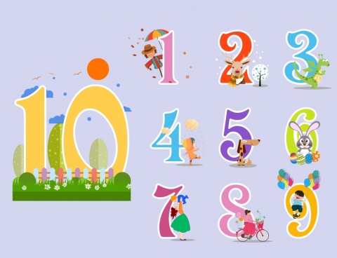 480x368 Colorful Numbers Free Vector Download (25,203 Free Vector) For