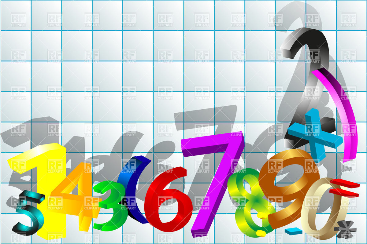 1200x799 Mathematics Abstract Background With Numbers And Signs Vector