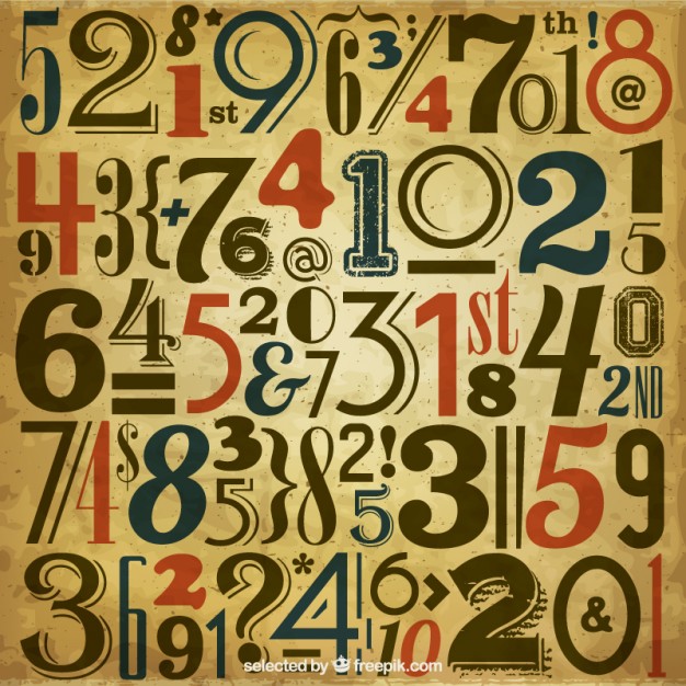 626x626 Vintage Number Background Vector Free Download