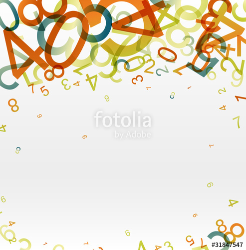 493x500 Abstract Background With Colorful Rainbow Numbers Stock Image And