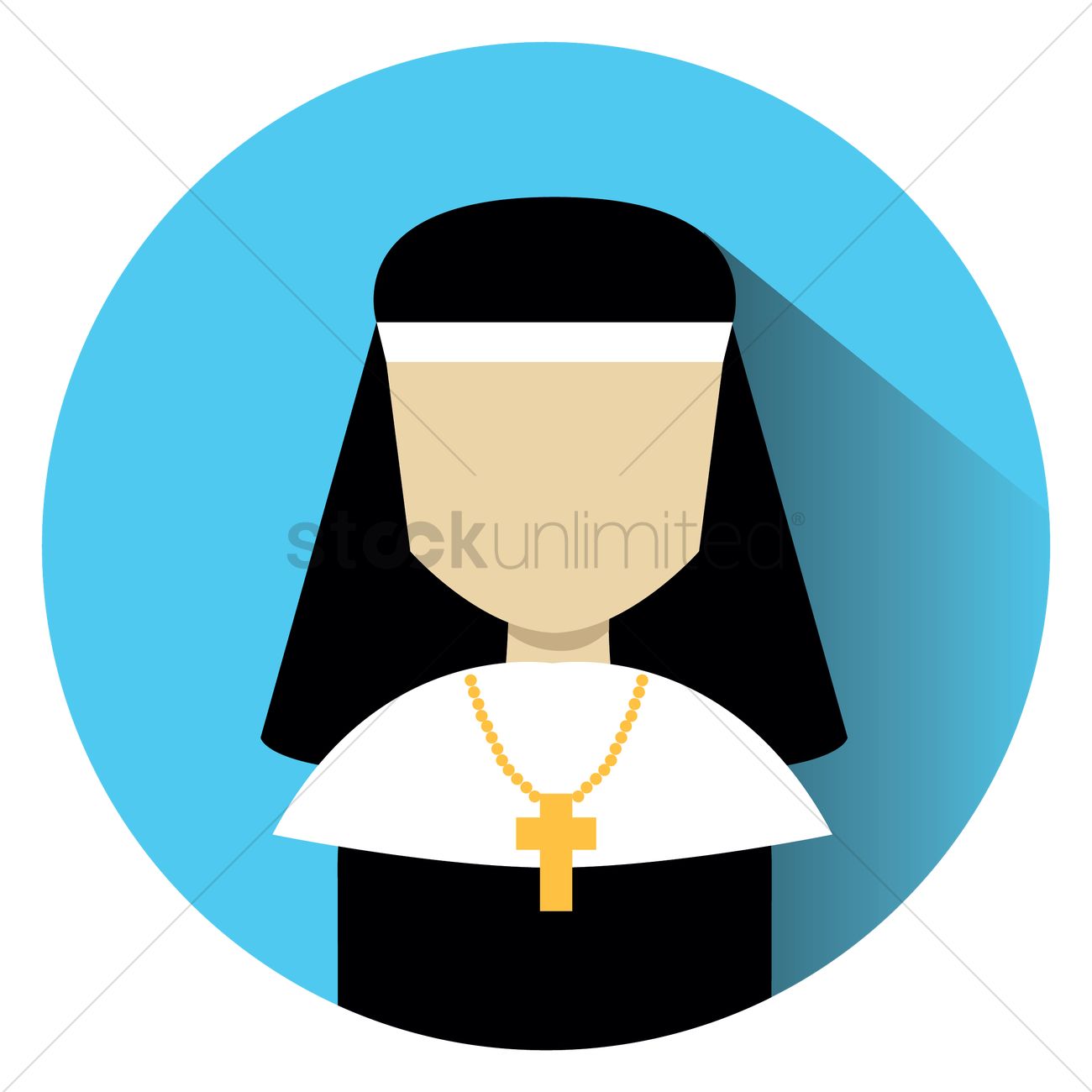 1300x1300 Nun Vector Image