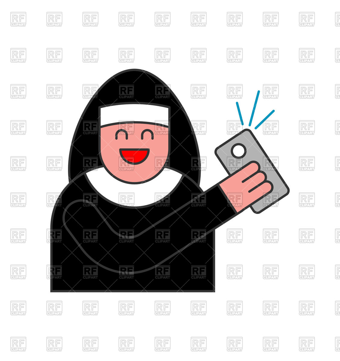 1131x1200 Nun Of Selfie. Catholic Religious Woman Photographed On Phone
