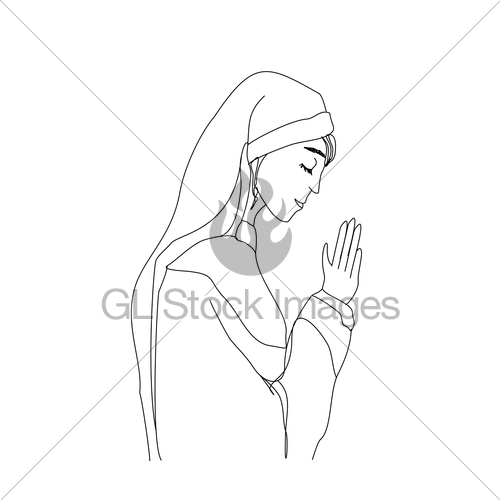 500x500 Vector Illustration Of Nun Gl Stock Images