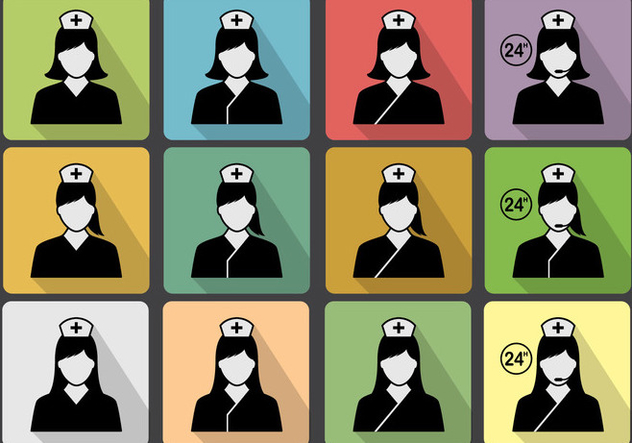 632x443 Nurse Icon Vector Set Free Vector Download 360673 Cannypic