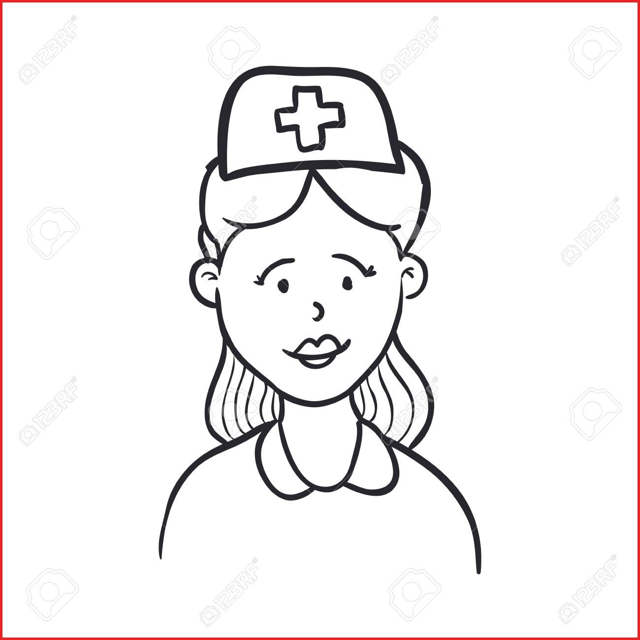 1300x1300 Nurse Drawing 129811 Nurse Draw Cartoon Icon Vector Illustration