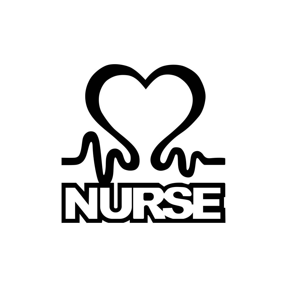 993x993 Nurse Heart Sign Word Graphics Svg Dxf Eps Png Cdr Ai Pdf Etsy
