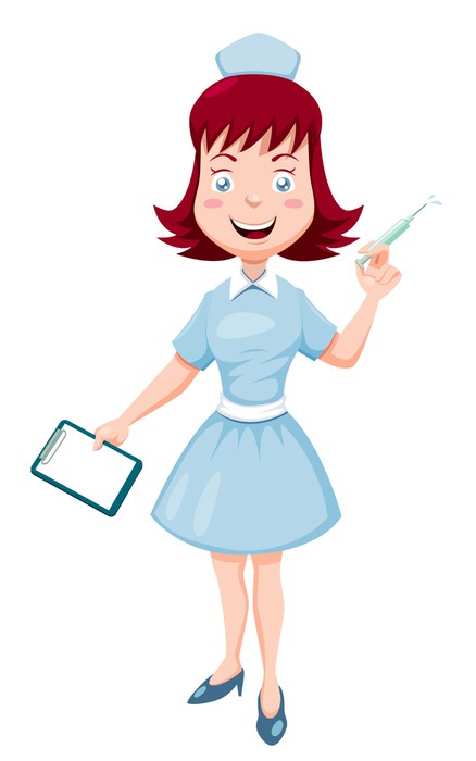 438x700 Illustration Of Cartoon Nurse Vector Wall Mural We