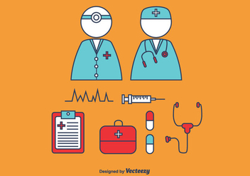 352x247 Nurse Vector Icon Set Free Vector Download 363281 Cannypic