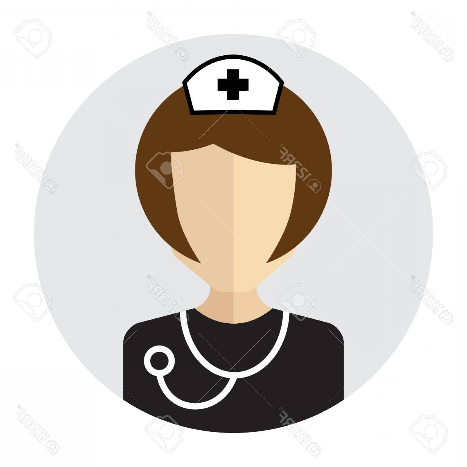 1560x1560 Photostock Vector Doctor Icon With Stethoscope Around His Neck