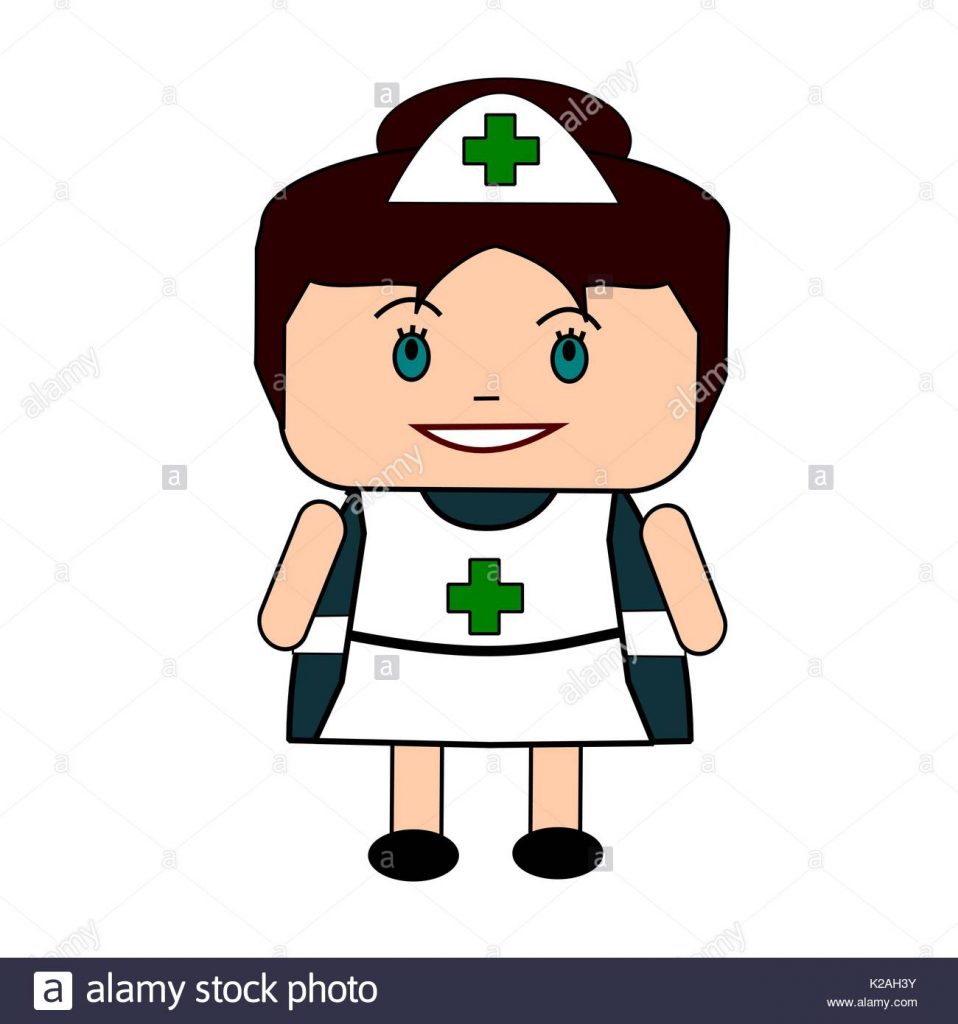 958x1024 Sensational Cartoon Nurse Images In Traditional Uniform Stock