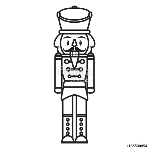 500x500 Vector Cartoon Cute Nutcracker Isolated Stock Image And Royalty