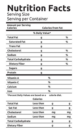 Nutrition Label Vector at GetDrawings | Free download