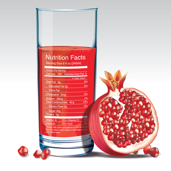 600x600 Pomegranate Juice Nutrition Vector Free Download