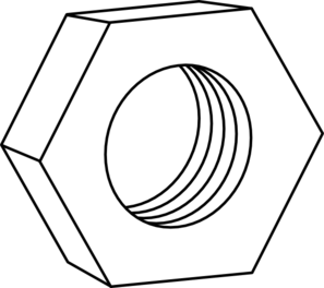 297x264 Hex Nut For Bolts Clip Art