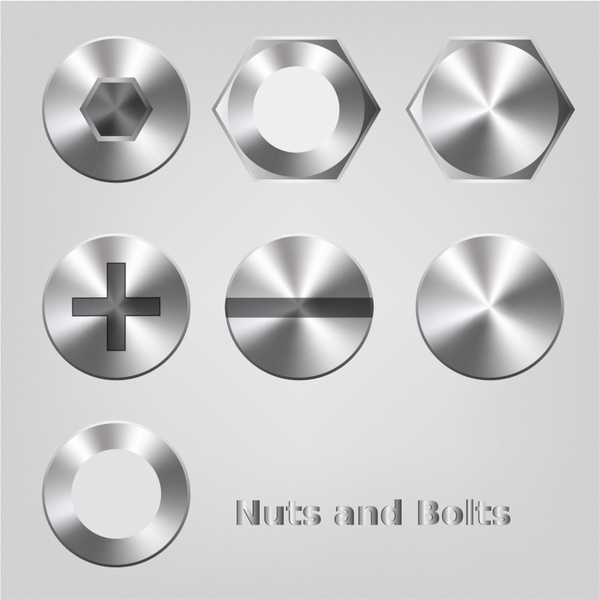 600x600 Nuts And Bolts Free Vector In Adobe Illustrator Ai ( .ai