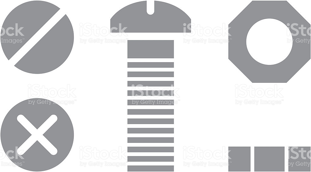 1024x567 Screws Clipart Vector