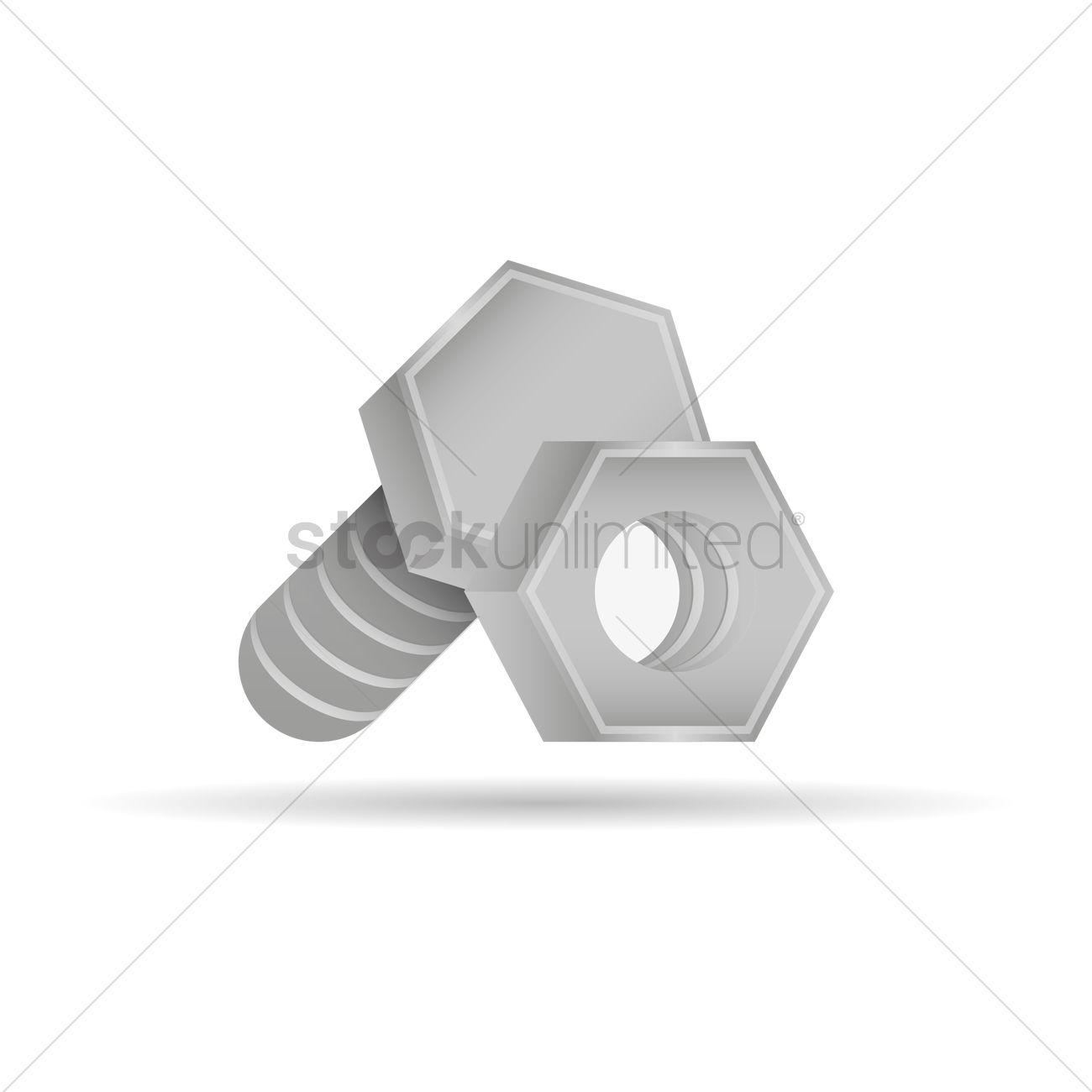 1300x1300 Free Nut And Bolt Vector Image