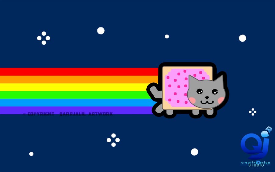 900x563 Nyan Cat Vector By Qarr91