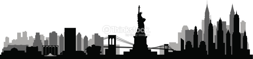 855x200 New York Skyline Silhouette Desktop Backgrounds