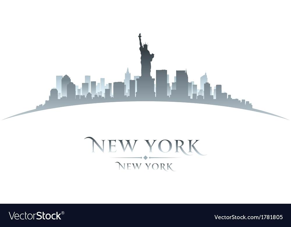 1000x780 Nyc Skyline Silhouette New City Skyline Silhouette Vector Image