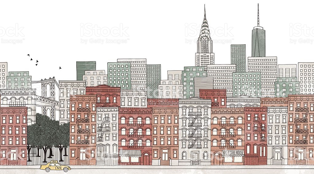 1024x569 New York City Seamless Banner New Yorks Skyline Stock Vector Art