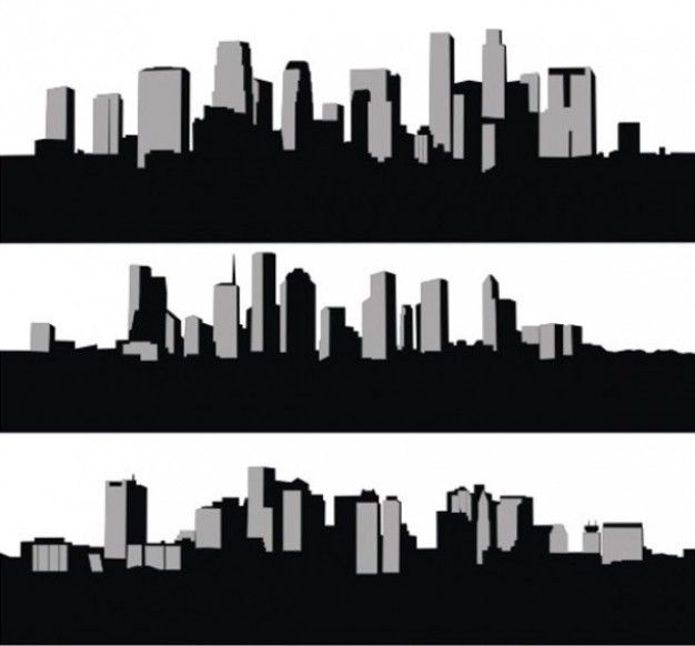 626x582 Silhouette Vector Free City Skyline Silhouettes Set Vector Nyc